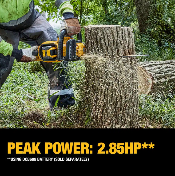 DEWALT 18" 60V MAX Brushless Cordless Battery Powered Chainsaw Kit with (1) FLEXVOLT 3Ah Battery & Charger